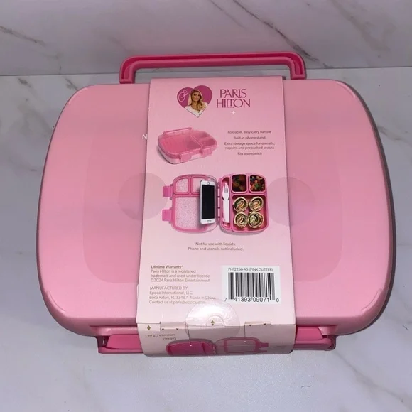 Paris Hilton Bento Lunch Box Pink Glitter - Picture 4 of 7